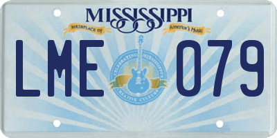 MS license plate LME079