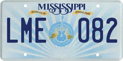 MS license plate LME082