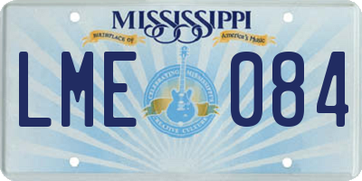 MS license plate LME084