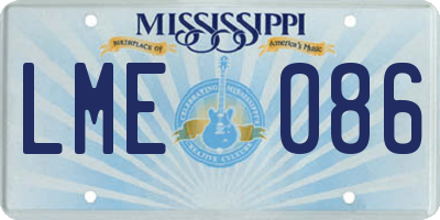 MS license plate LME086