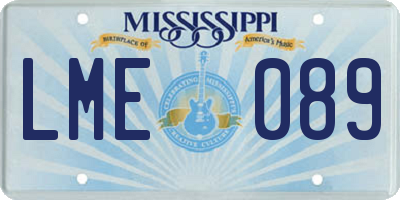 MS license plate LME089