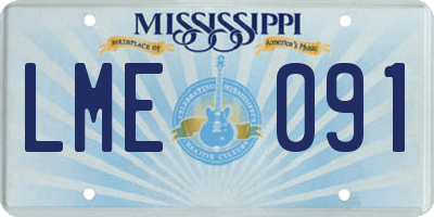 MS license plate LME091