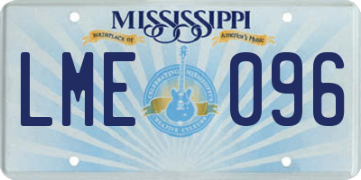 MS license plate LME096