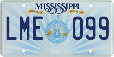 MS license plate LME099