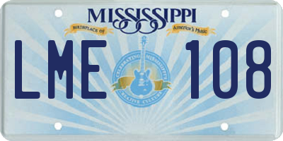MS license plate LME108