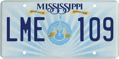 MS license plate LME109