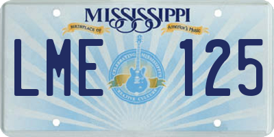 MS license plate LME125
