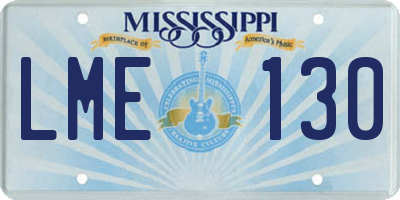 MS license plate LME130