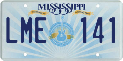 MS license plate LME141