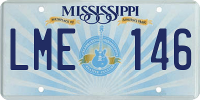 MS license plate LME146