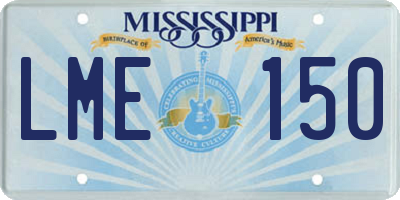 MS license plate LME150