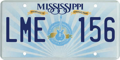 MS license plate LME156
