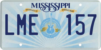 MS license plate LME157