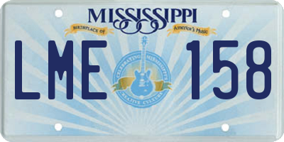 MS license plate LME158