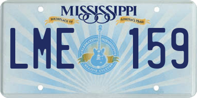 MS license plate LME159