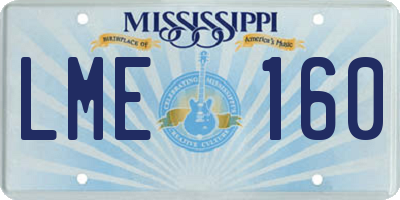 MS license plate LME160