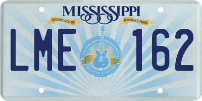 MS license plate LME162