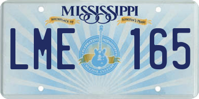 MS license plate LME165