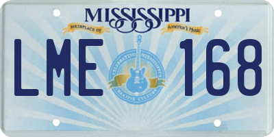 MS license plate LME168