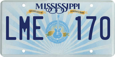 MS license plate LME170