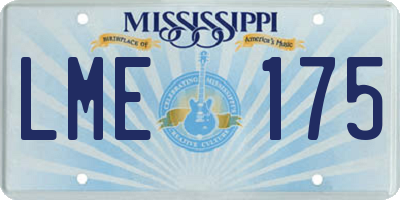 MS license plate LME175