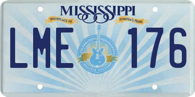 MS license plate LME176