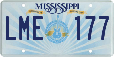 MS license plate LME177