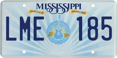 MS license plate LME185