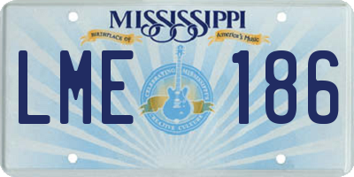 MS license plate LME186