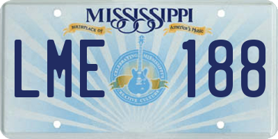 MS license plate LME188