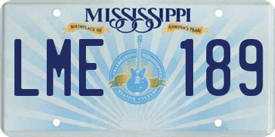 MS license plate LME189