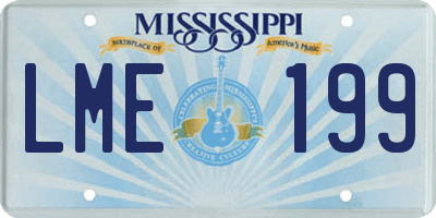 MS license plate LME199