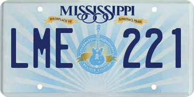 MS license plate LME221