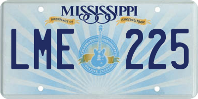 MS license plate LME225