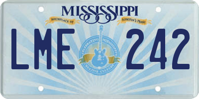 MS license plate LME242