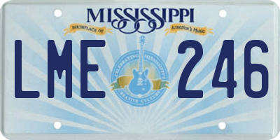 MS license plate LME246