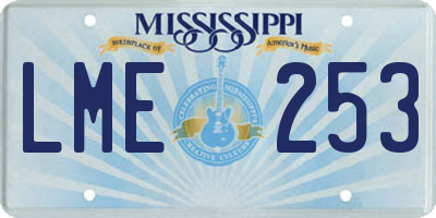 MS license plate LME253
