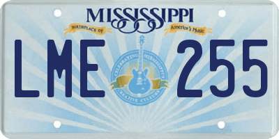 MS license plate LME255