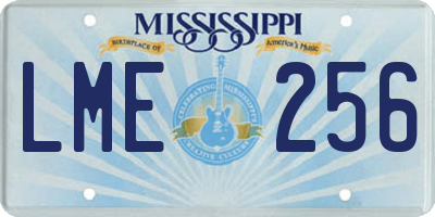 MS license plate LME256