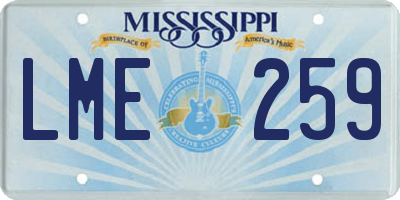 MS license plate LME259