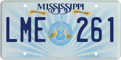 MS license plate LME261