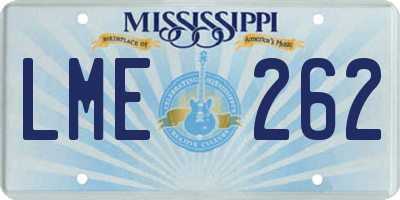 MS license plate LME262