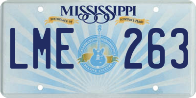 MS license plate LME263