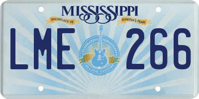 MS license plate LME266