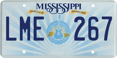 MS license plate LME267