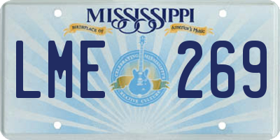 MS license plate LME269