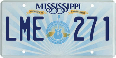 MS license plate LME271