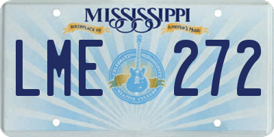 MS license plate LME272