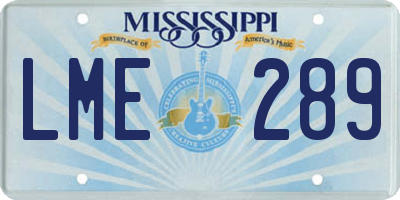 MS license plate LME289