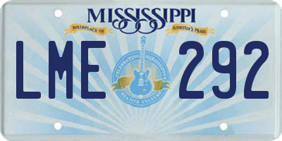 MS license plate LME292